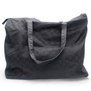 Black GG Nylon Viaggio Duffle Bag
