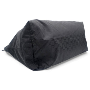 Black GG Nylon Viaggio Duffle Bag