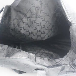 Black GG Nylon Viaggio Duffle Bag