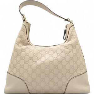 Off White Guccissima Leather Lovely Heart Shaped Interlocking G Hobo
