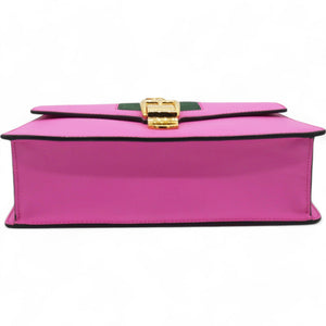 Vitello Fontanella Web Medium Sylvie Top Handle Bag Pink Tropical Flower