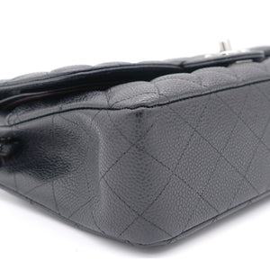 Caviar Quilted Medium Double Flap Black SHW
