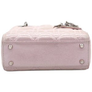 Light Pink Iridescent Cannage Quilted Lambskin Leather Mini Lady Dior