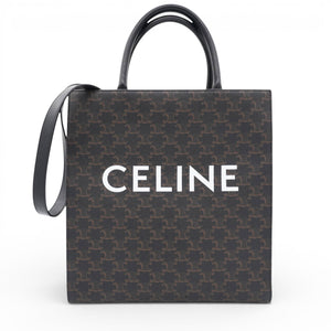 Triomphe Coated Canvas Vertical Cabas Tote