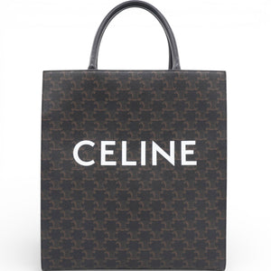Triomphe Coated Canvas Vertical Cabas Tote