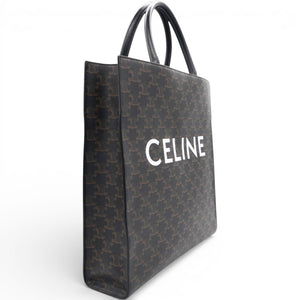 Triomphe Coated Canvas Vertical Cabas Tote