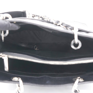 Black Quilted Caviar Leather Grand GST Shopper Tote Bag