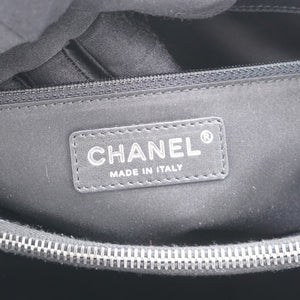 Black Quilted Caviar Leather Grand GST Shopper Tote Bag
