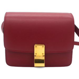 Calfskin Mini Classic Box Flap Bag Red