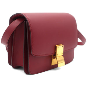 Calfskin Mini Classic Box Flap Bag Red
