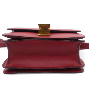 Calfskin Mini Classic Box Flap Bag Red
