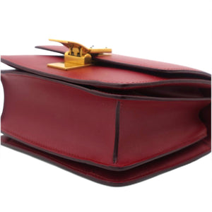 Calfskin Mini Classic Box Flap Bag Red