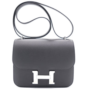 Black Epsom Leather Constance 18 PHW Shoulder Bag