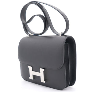 Black Epsom Leather Constance 18 PHW Shoulder Bag