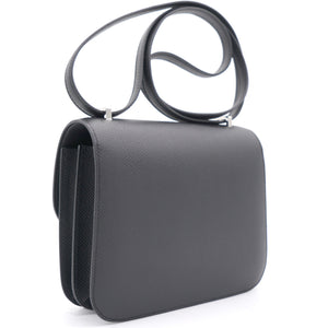 Black Epsom Leather Constance 18 PHW Shoulder Bag