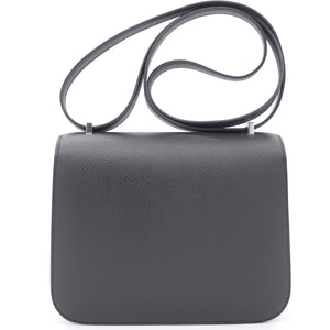 Black Epsom Leather Constance 18 PHW Shoulder Bag