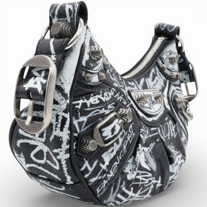 Le Cagole XS Printed Leather Shoulder Bag