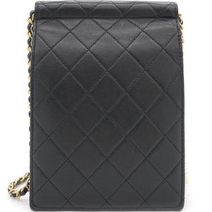 Vertical Pearls Clutch with Chic Pearl Chain In Black and Gold Hardware GHW