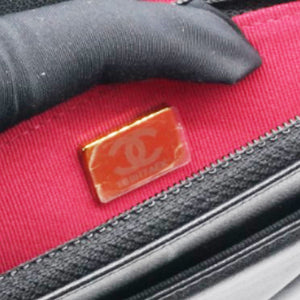 Lambskin Quilted Chanel 19 Wallet On Chain WOC Black