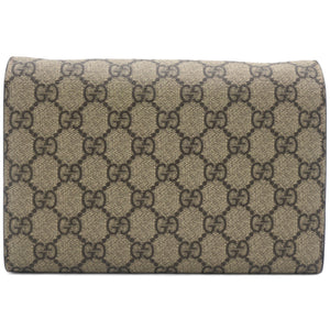 GG Supreme Monogram Mini Dionysus Chain Wallet Red