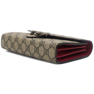 GG Supreme Monogram Mini Dionysus Chain Wallet Red