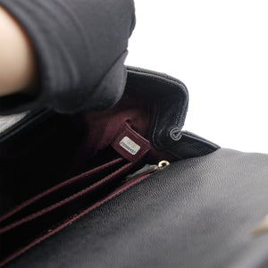 Quilted Mini Coco Handle Flap Black