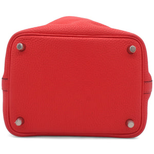 Taurillon Clemence Picotin Lock 18 MM Rose Texas