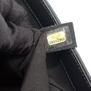 Black Caviar Quilted Old Medium Boy Flap