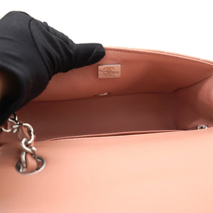 Lambskin Quilted Mini Rectangular Flap Dark Pink
