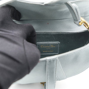 Grey Satin Mini Saddle Bag