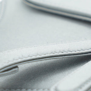 Grey Satin Mini Saddle Bag