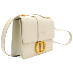 White Leather 30 Montaigne Shoulder Bag