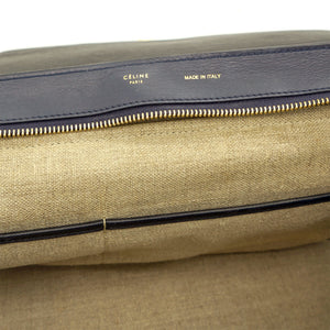 Calfskin Fabric Medium Black/Navy/Natural Trapeze