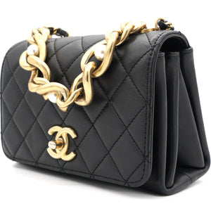 Pearl Boy Chain Bag Black