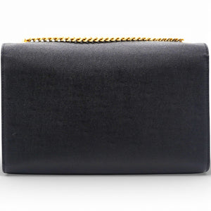 Grain De Poudre Medium Classic Monogram Kate Satchel Black