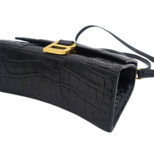 Black Xs Hourglass Top Handle Bag In 1000 Black