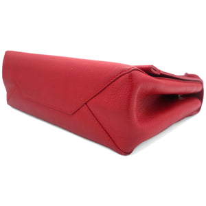 Red Leather Lockme II BB Top Handles