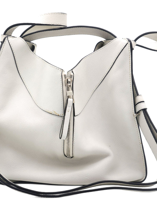 White Hammock Leather Shoulder Bag
