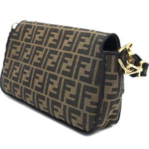 Tobacco Zucca Canvas Baguette Flap Top Handle Bag