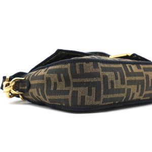 Tobacco Zucca Canvas Baguette Flap Top Handle Bag