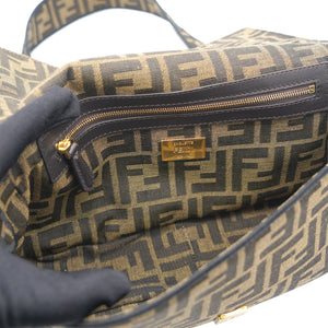 Tobacco Zucca Canvas Baguette Flap Top Handle Bag