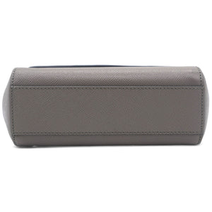Grey Leather Medium Miss Sicily Top Handle Bag