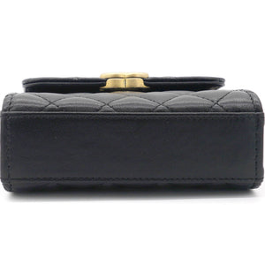 Mini Handle Clutch with Chain Black
