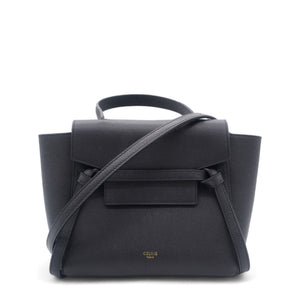 Grained Calfskin Nano Belt Bag Black