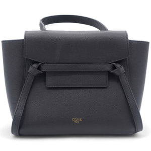 Grained Calfskin Nano Belt Bag Black
