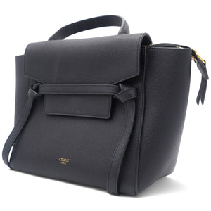 Grained Calfskin Nano Belt Bag Black