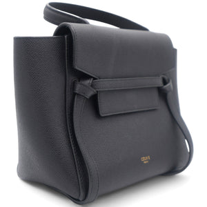 Grained Calfskin Nano Belt Bag Black