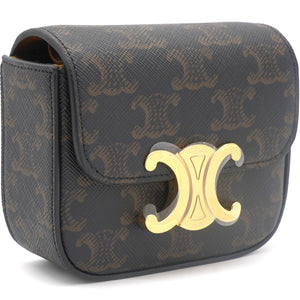 Mini Triomphe In Triomphe Canvas And Calfskin Tan