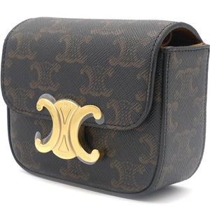 Mini Triomphe In Triomphe Canvas And Calfskin Tan
