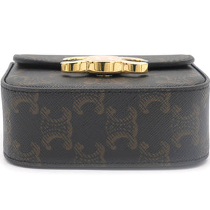 Mini Triomphe In Triomphe Canvas And Calfskin Tan